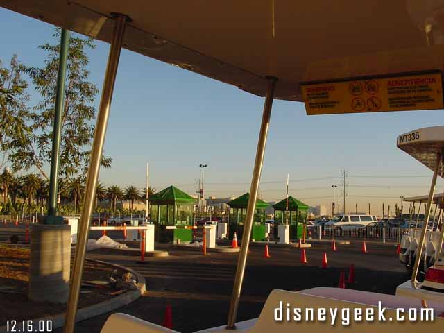 The new parking lot booths in the Simba lot. 