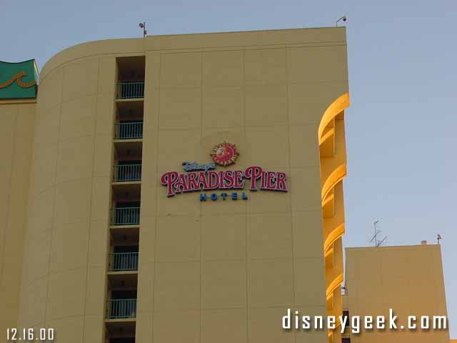 The new Paradise Pier sign..