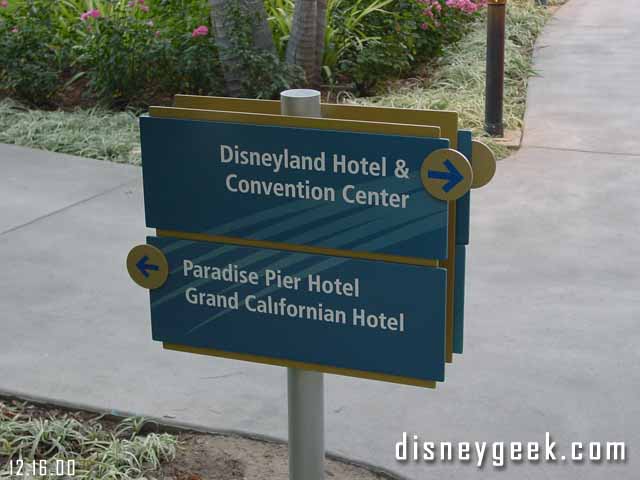 One of the many new signs on the hotel grounds.