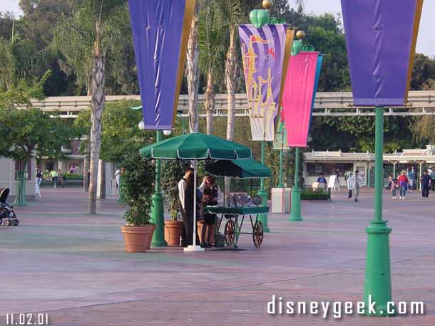 Not really a DCA shot, but saw it on my way to the park. The cart out selling the bricks again. Have not seen it in a long while.