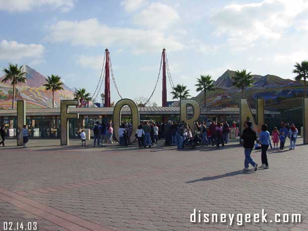 A rare site, a longer line at DCA than Disneyland in the middle of the afternoon.