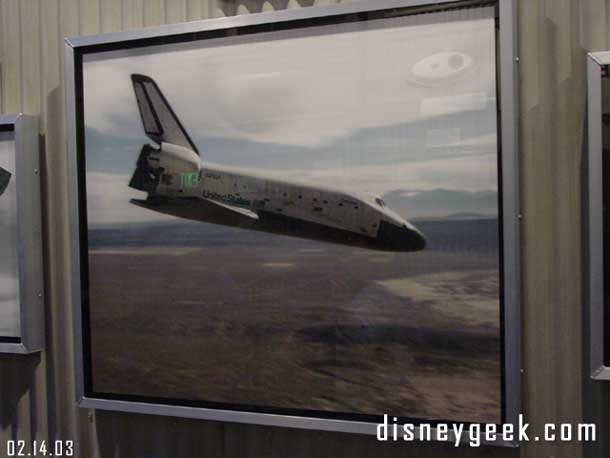 Inside the queue for Soarin, we had to wait so I snapped a few shots of the space shuttle items in their.