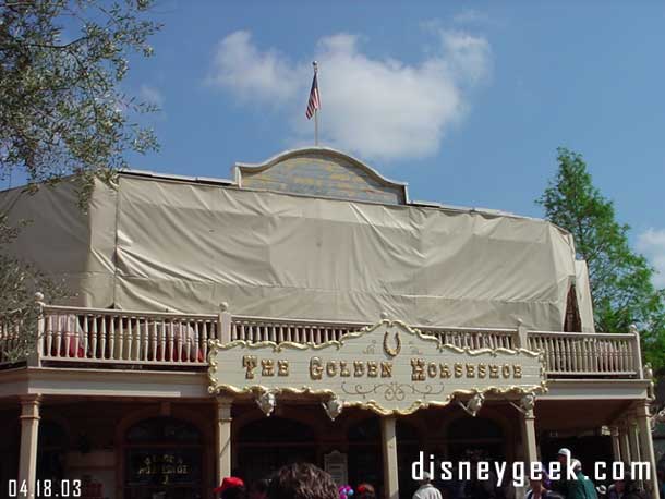 Some painting going on at the Golden Horseshoe