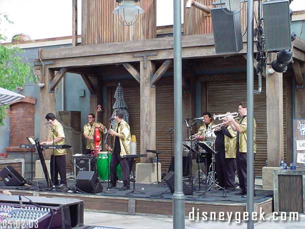 Caught a band out on the Wharf stage, Latin Fusion