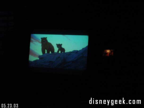 They had a Brother Bear trailer at the end.. I know its a bad picture..but I was watching it and not concentrating on it.