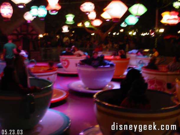 The Tea Cups at night..