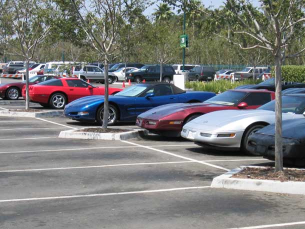 Guest Corvettes even had a blocked off area to park in.