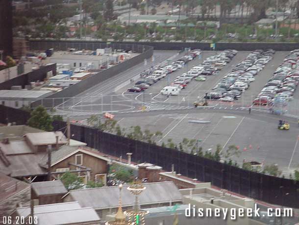 Now some shots from the Sun Wheel.  Fences were going up blocking off a portion of the Timon Parking lot for the X-Games Areana.