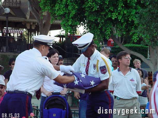 The Flag retreat.