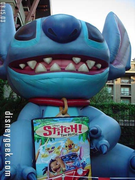 Stitch was back, promoting his new video release in Downtown Disney.