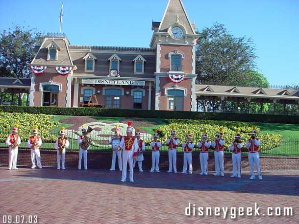 The Disneyland Bands greets you at the entrance..