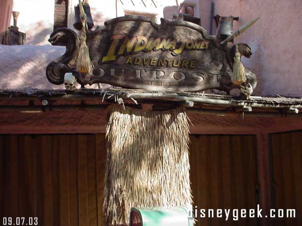 Most of the shops in Adventureland were closed.