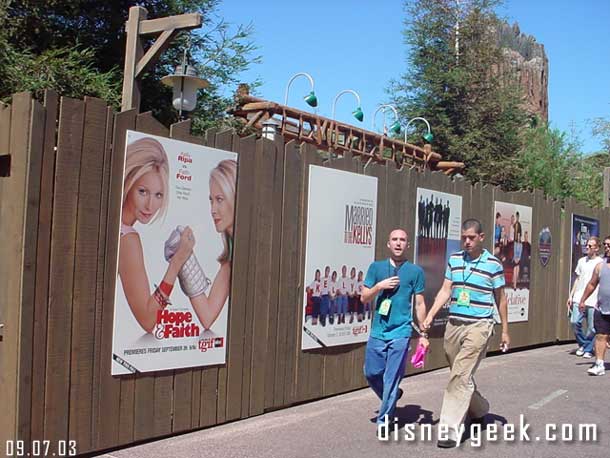 Ahhh.. bad show, hopefully this was just for the weekend.  Sitcom posters in the California Wilderness.. how annoying.