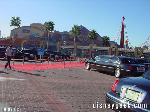 Limos 'dropping off' the celebrities and you get to walk down the red carpet into the park