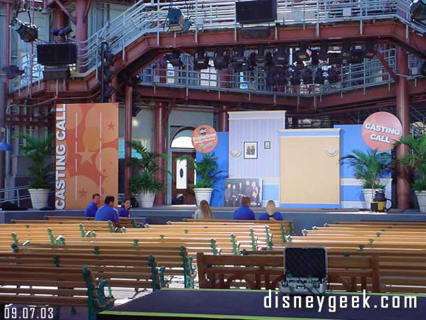 The backlot stage was to be used for a casting call and reality show throughout the day