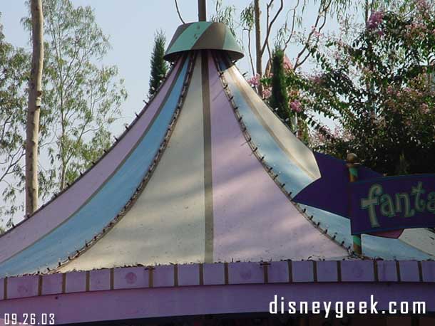 Lights have started to appear around Its a Small World in preparation for the holidays