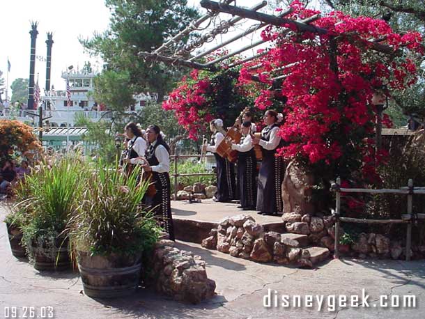 A band out performing in Frontierland