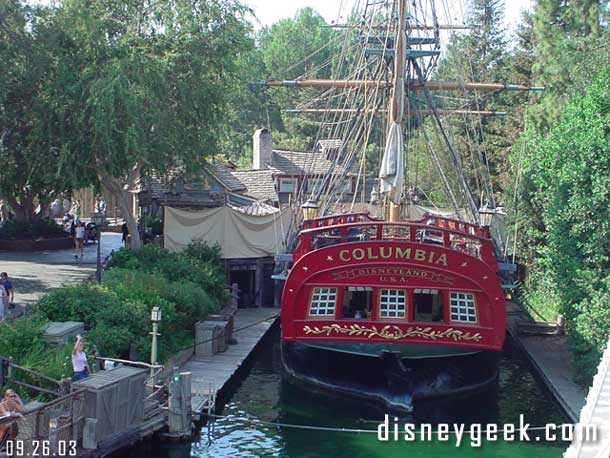 Rehab walls up around the Columbia, but it was stll used in Fantasmic