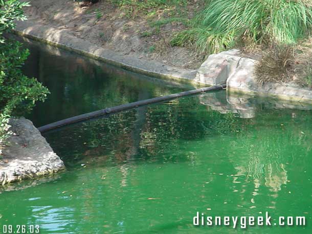 The waterway that leads back to where the Fantasmic boats are stored