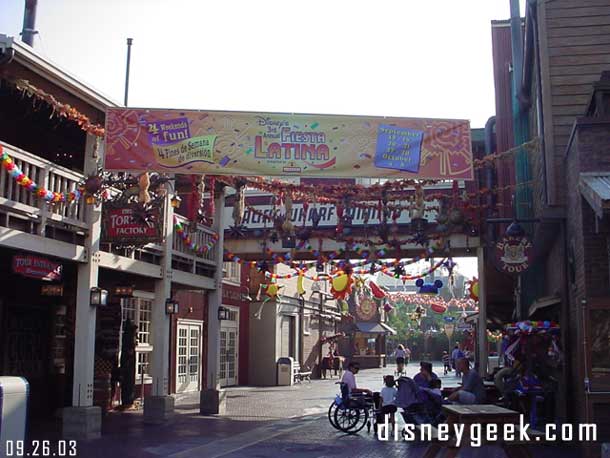 The Fiesta Latina is taking place on the weekends at DCA (but not on Fridays)