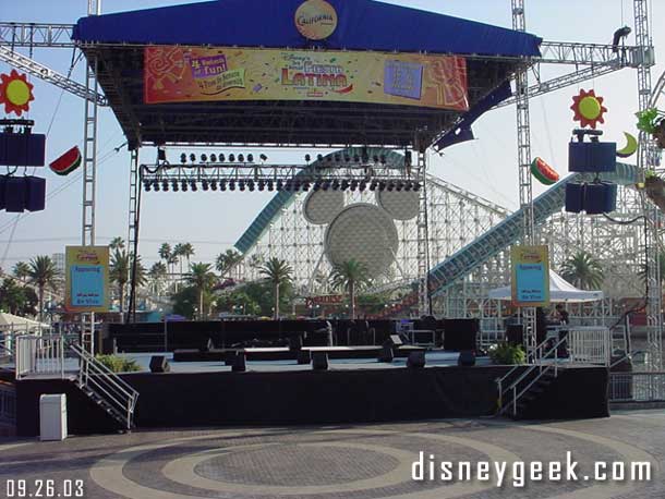 The stage is still up and used on for the Fiesta