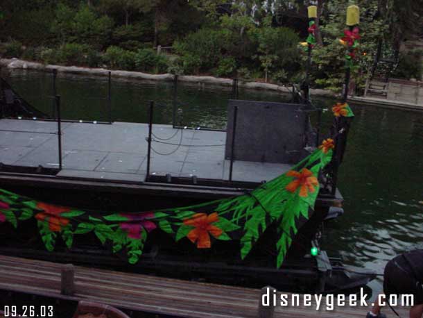 Some shots of the Fantasmic boats being pre-positioned