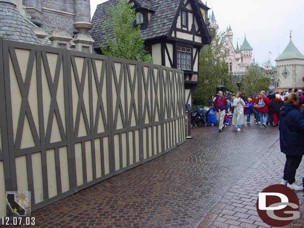 but you were able to walk through that side of Fantasyland finally.