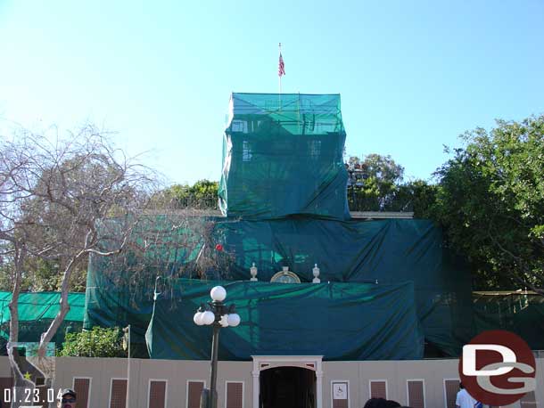 City Hall and the Fire House are under wraps getting a facelift.