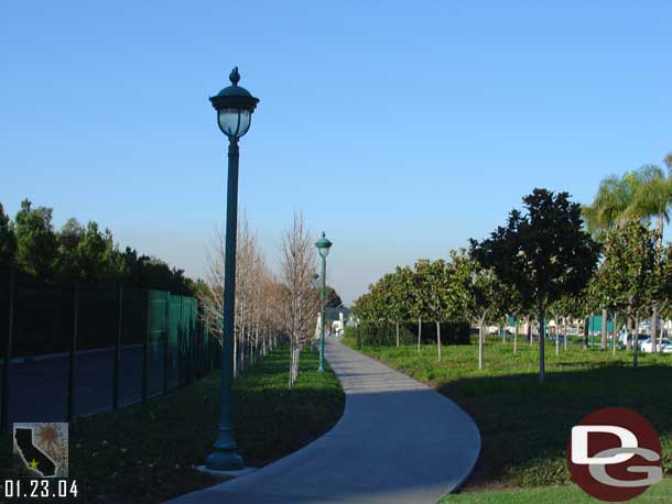 The walkway from the Timon Parking Lot to the Esplanade.