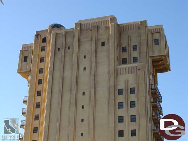 The backside of Tower of Terror (Note: Look for more tower shots in a construction update in a few days).