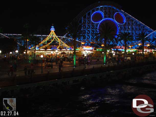 A couple shots of Paradise Pier at night.