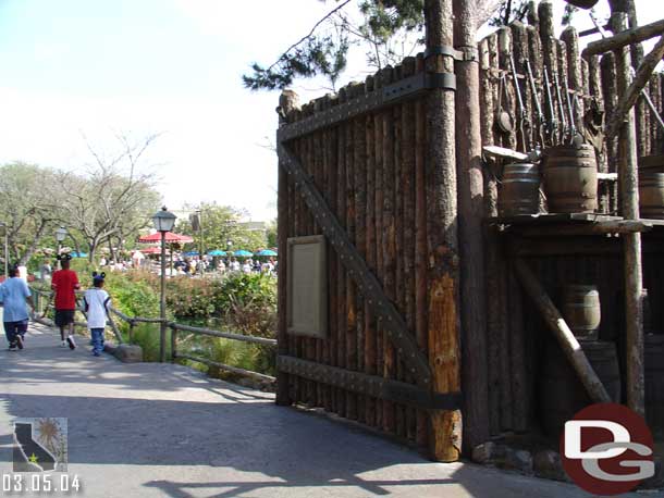 The other fort door is back at the entrance to Frontierland