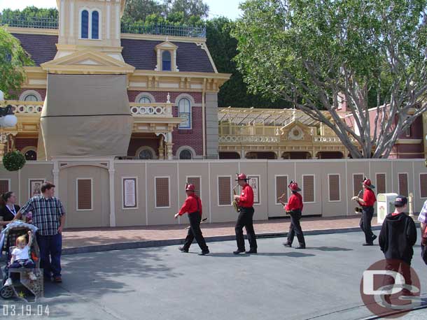 Much of City Hall is now visible