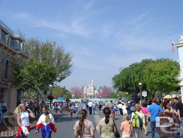 The large trees around the hub have been removed