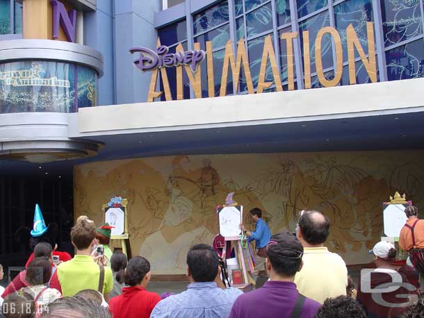 A couple shots of the conclusion of the new mini show out front of the Animation Building