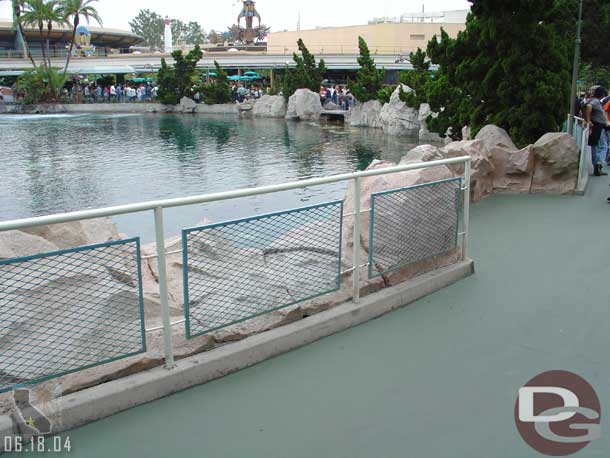 The sub lagoon and its old railing..