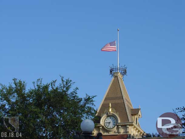 The flags are still at half staff for Reagan.