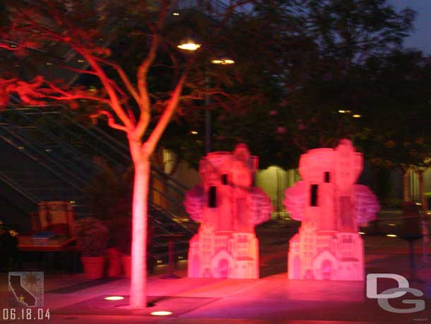 A couple really bad shots of the cut outs they set up in the Hyperion Queue for an after hours Tower Event.