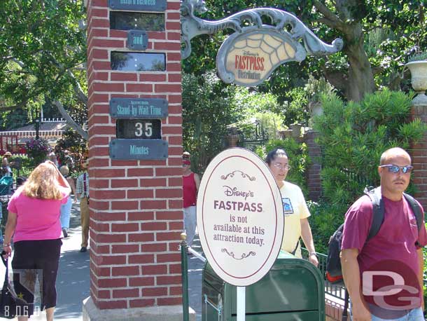 Fastpass is still closed.. maybe forever (well except the HMH time)