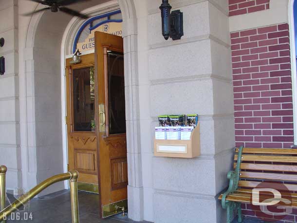 A new guide book display in front of City Hall