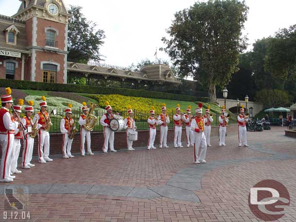 The Disneyland Band greeted park guests