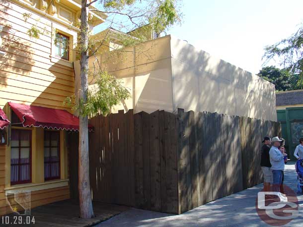 The Stage Door Cafe is closed and underwraps