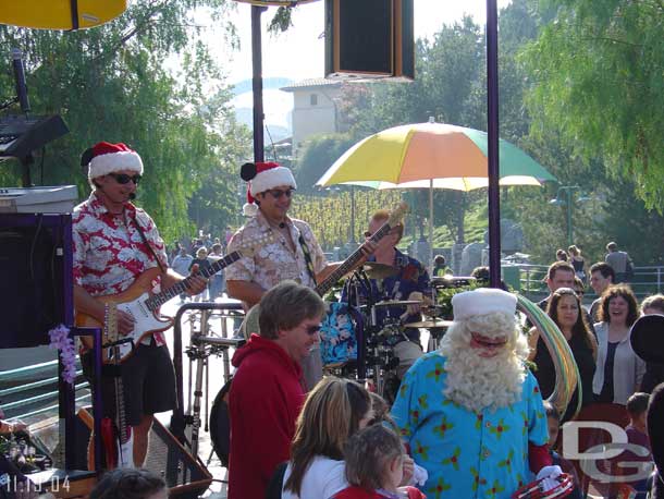 First stop DCA, here is Santa out at the Beach Party Blast