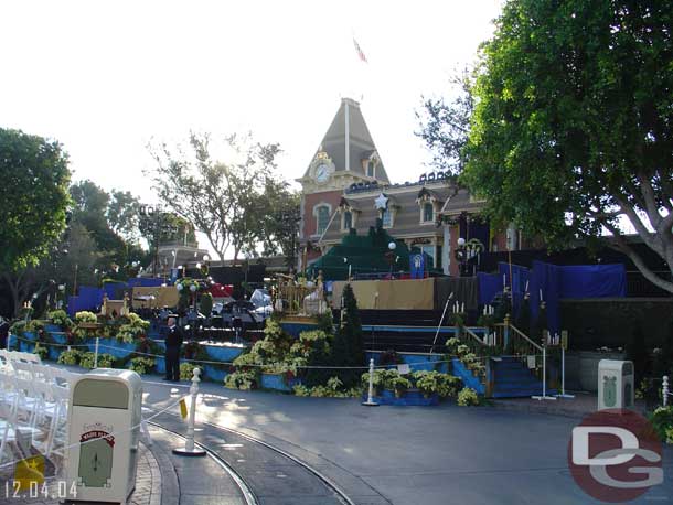 Upon entering the park you cannot help but notice the stage set up for the Candlelight tonight.