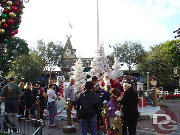 Santa has taken up his spot in Town Square.