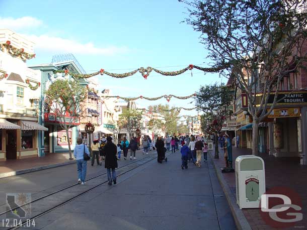 Looking down Main Street, not too crowded