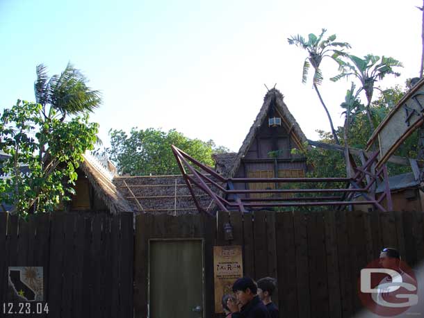 Work continues on the Tiki Room