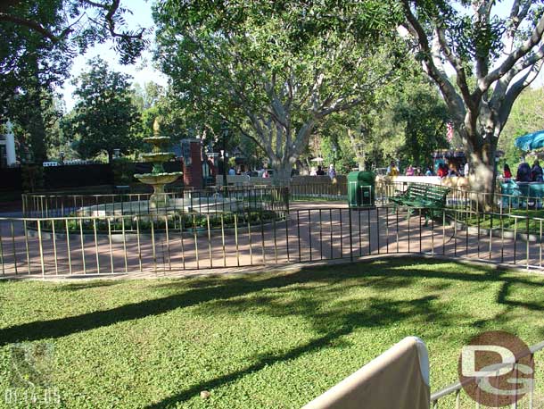 The courtyard between the Haunted Mansion and Cafe Orleans was blocked off