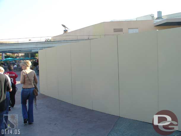 The final section of pavement around Matterhorn is now walled off to be redone