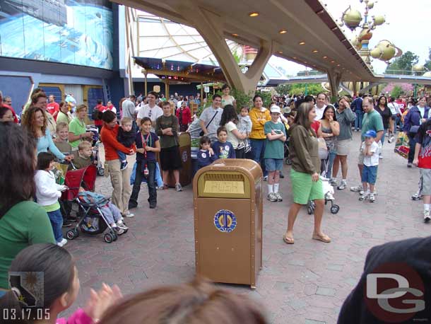 The talking trashcan out for a spin